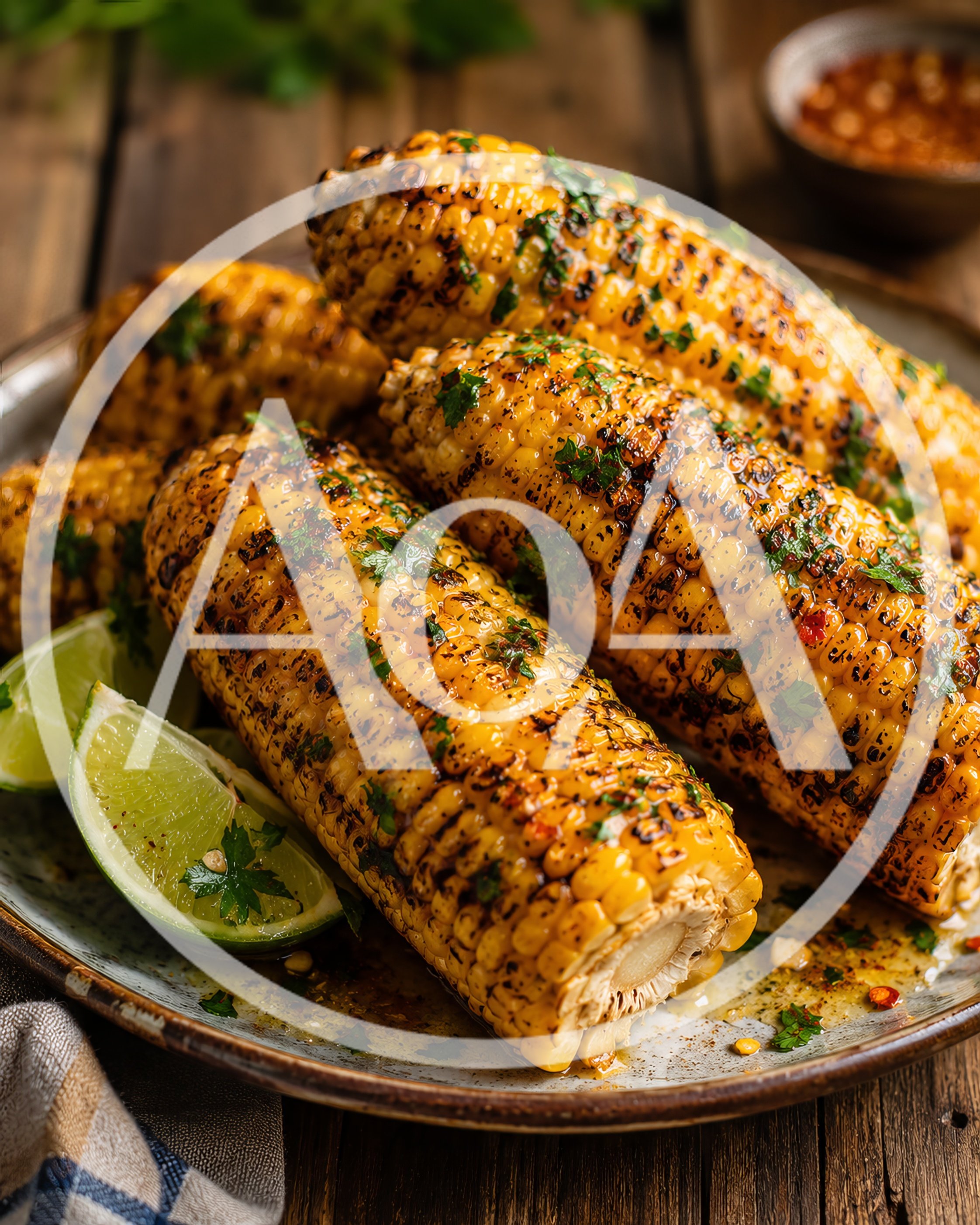 Grilled Corn on the Cob with Lime and Herbs