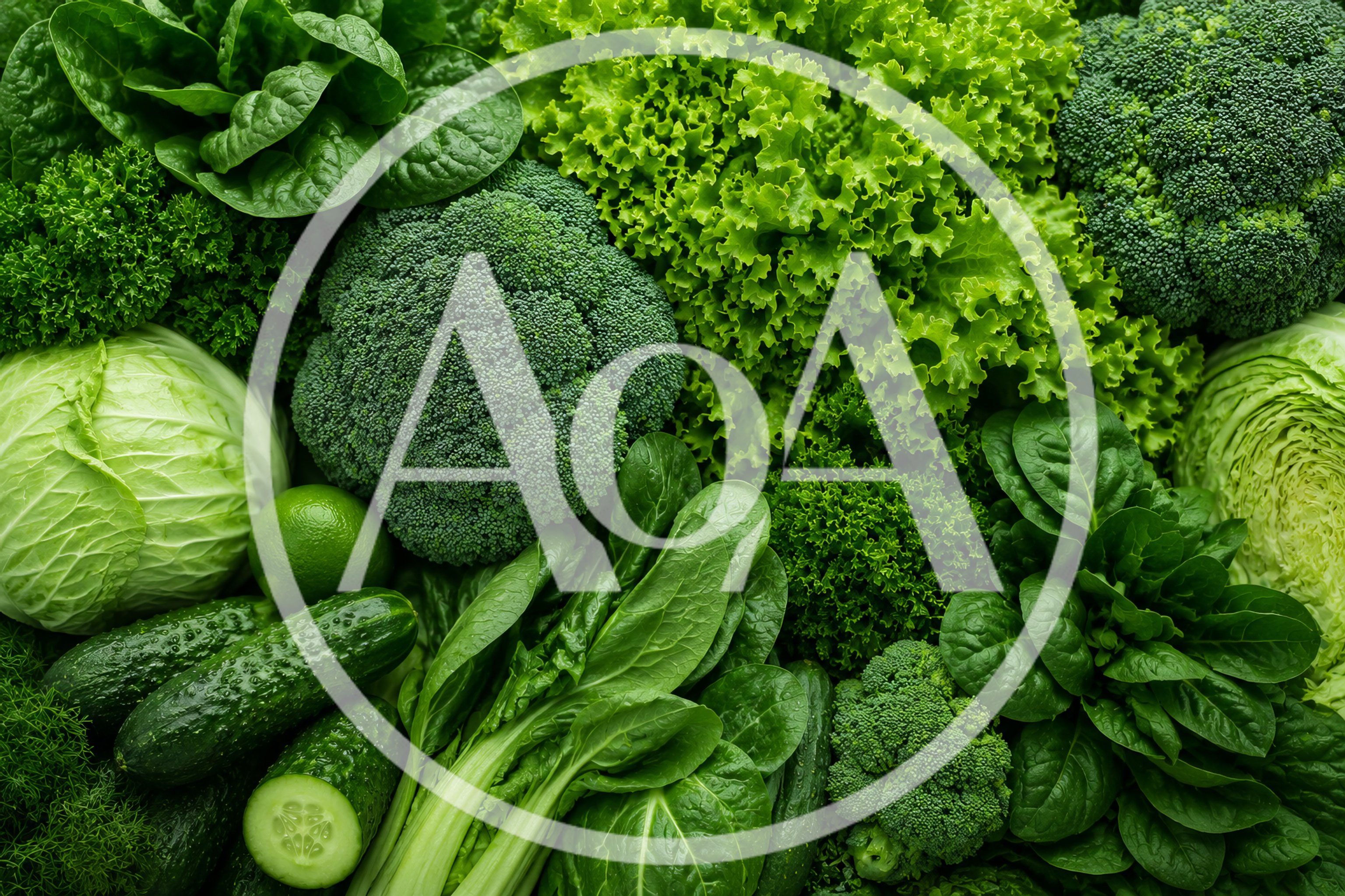 Fresh Green Vegetables Assortment Top View