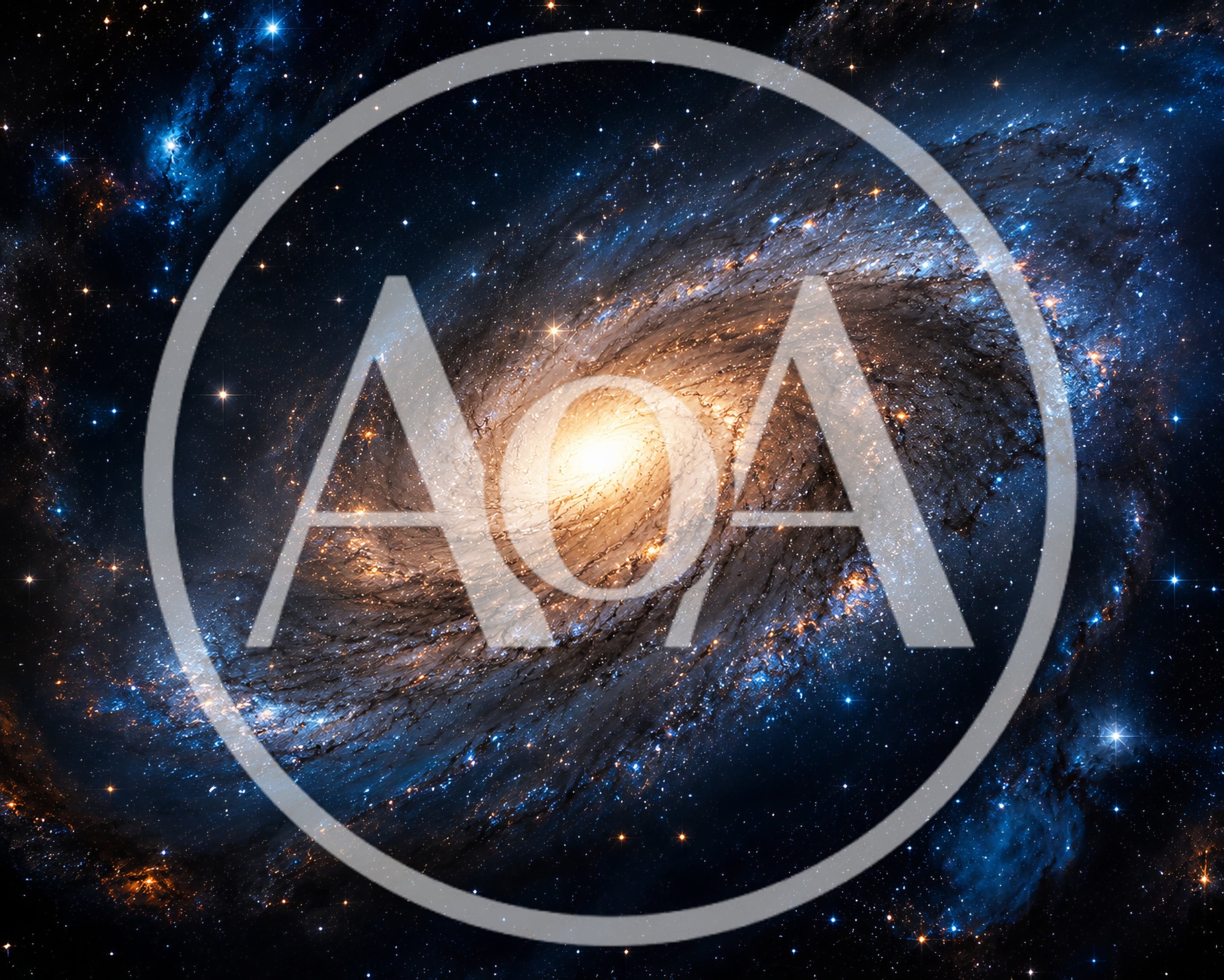 Spiral Galaxy With Glowing Core In Deep Space