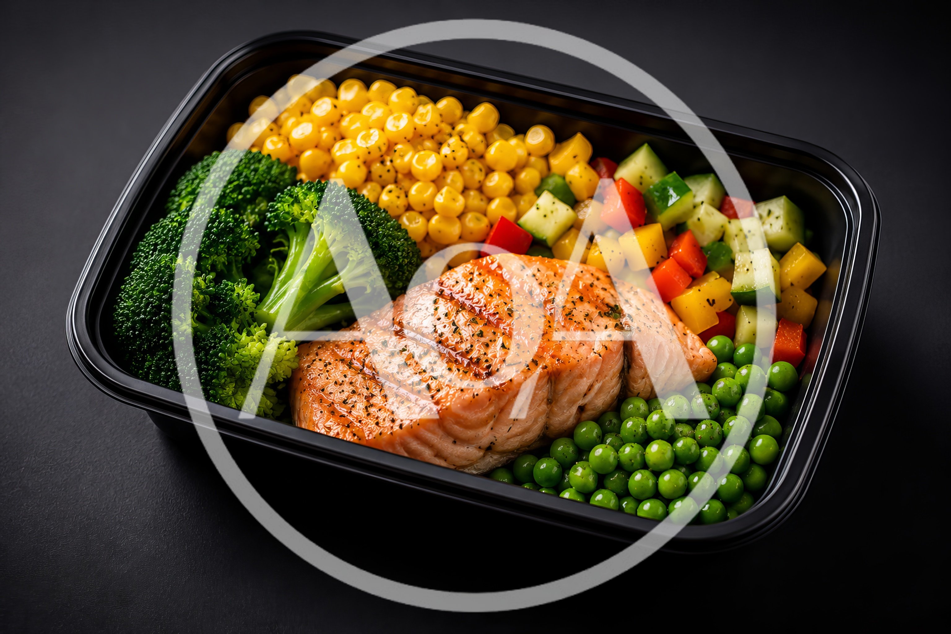 Grilled Salmon Fillet With Steamed Vegetables Meal Prep