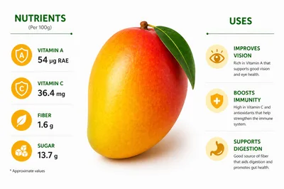 Mango Nutritional Facts Infographic Chart