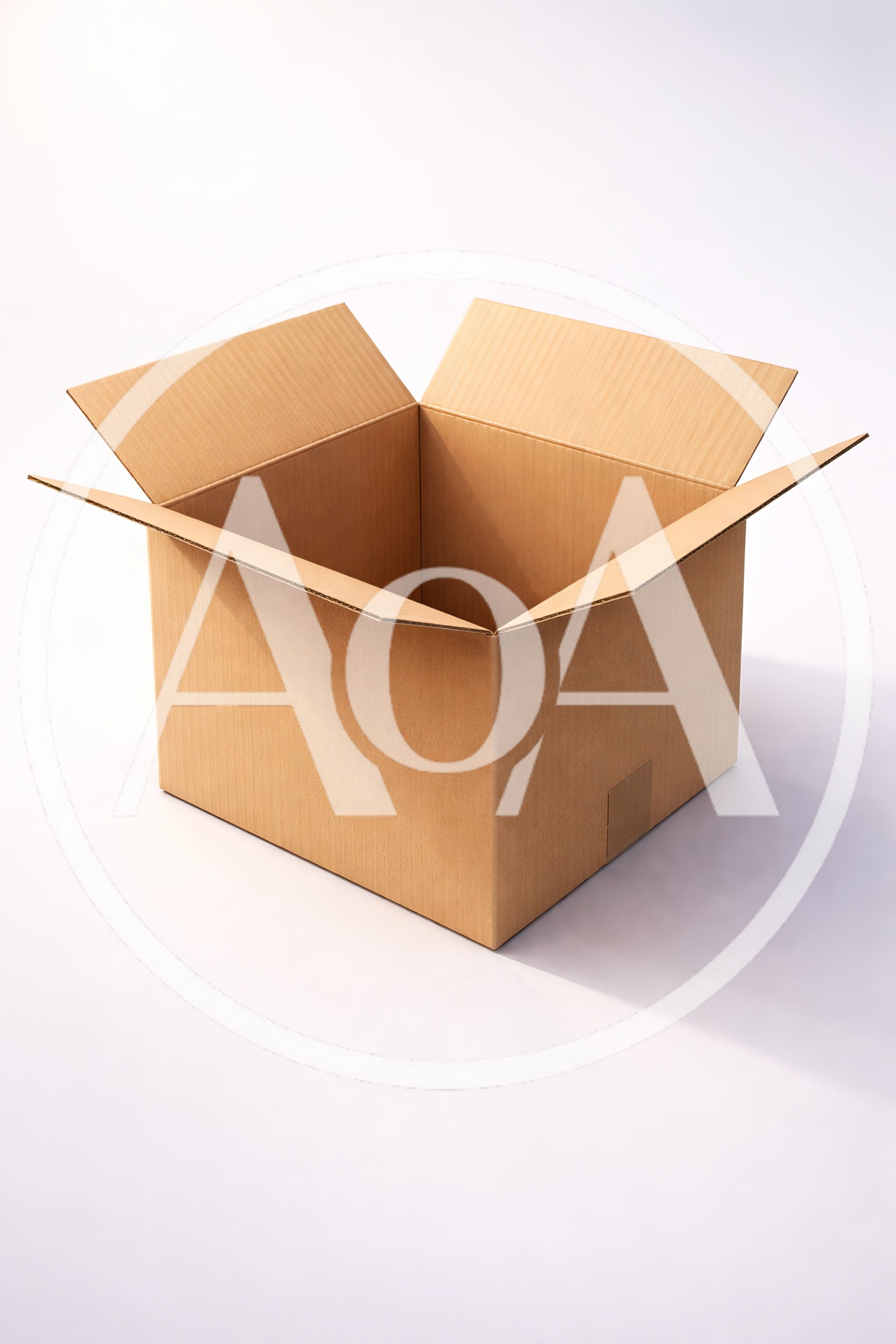 Open Cardboard Box On White Background