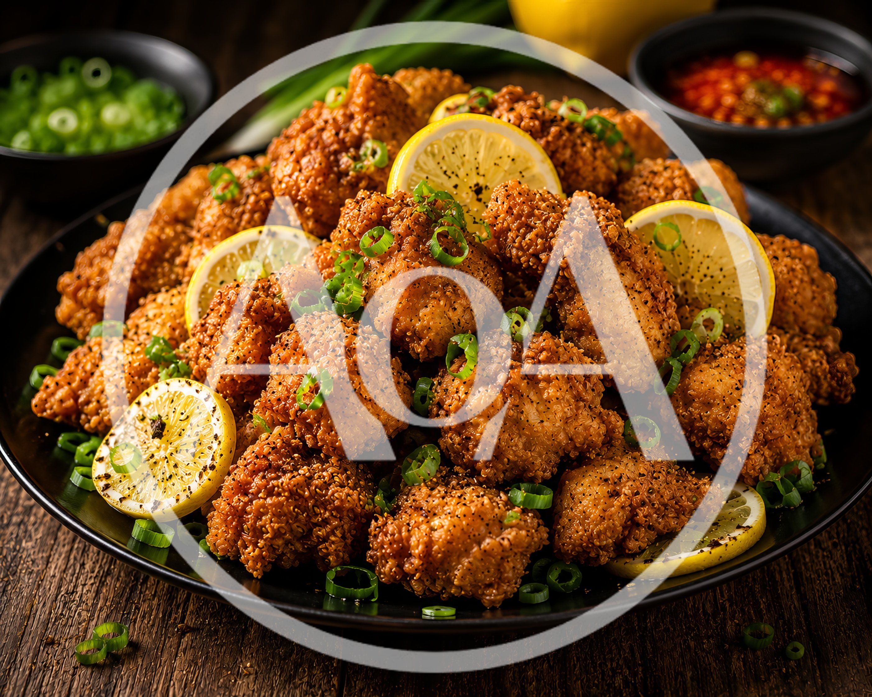 Crispy Fried Chicken Bites With Lemon And Scallions