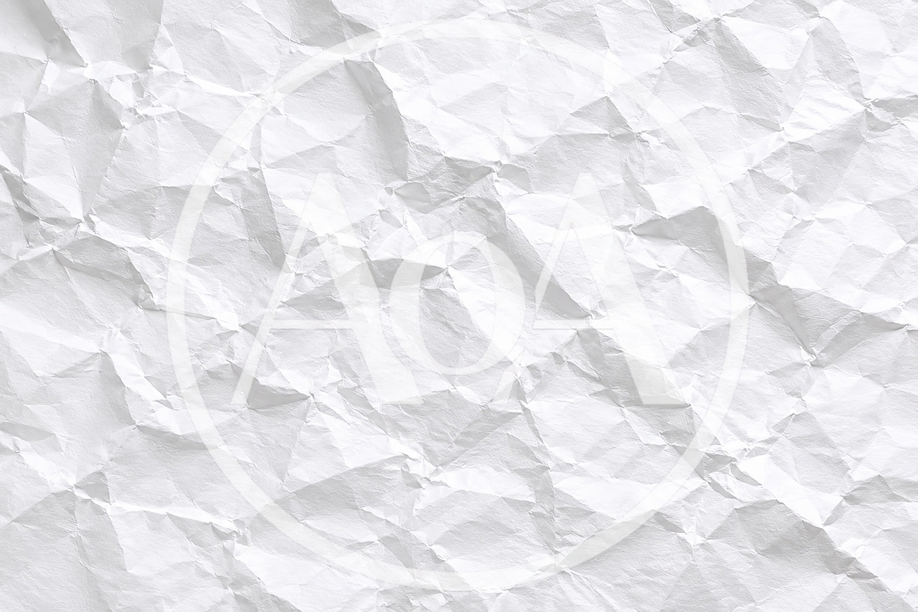 White Crumpled Paper Texture Background
