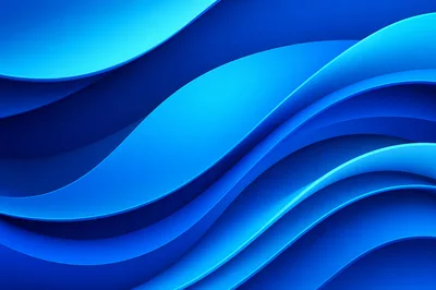 Abstract Blue Wavy Layers Background