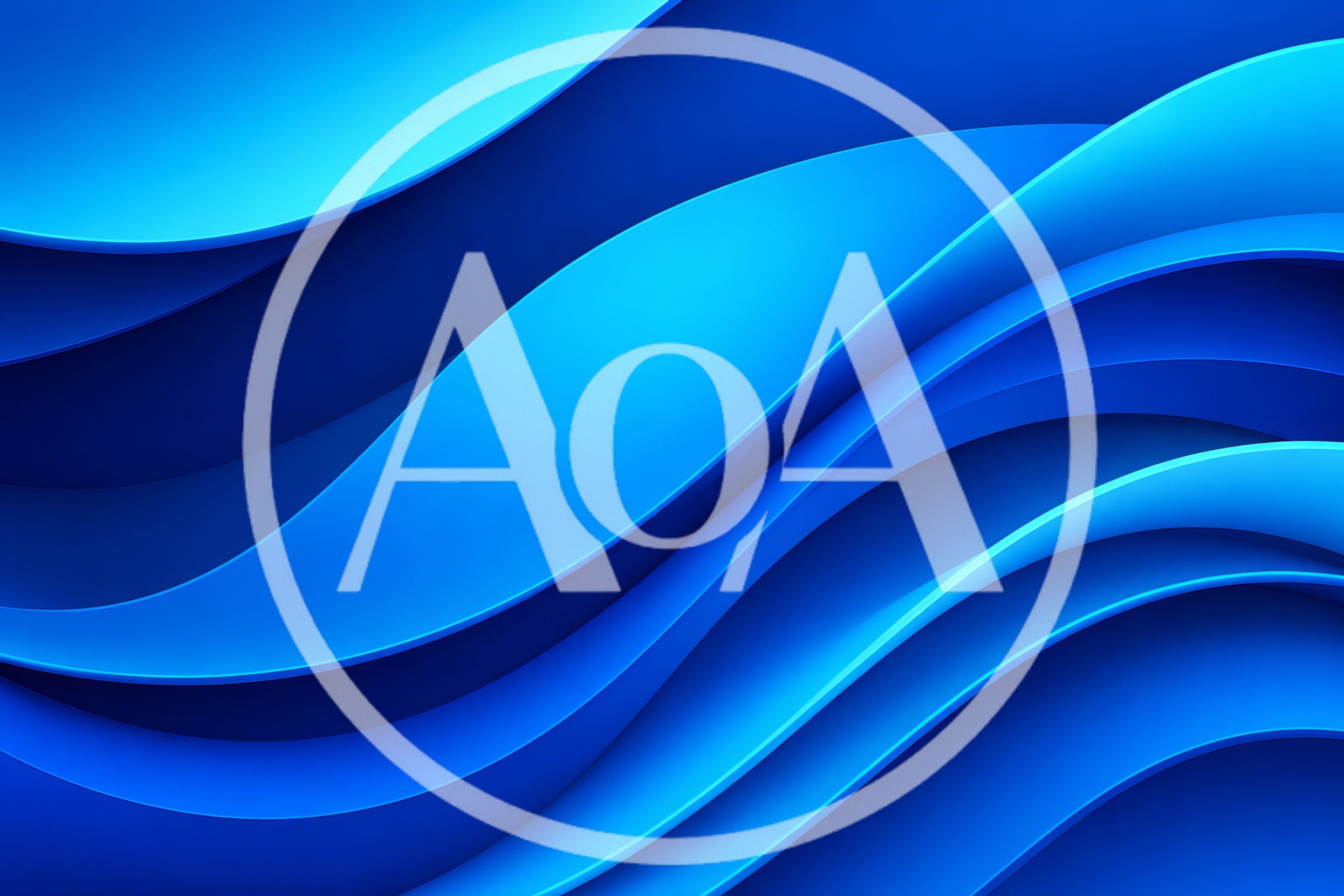 Abstract Blue Wavy Layers Background