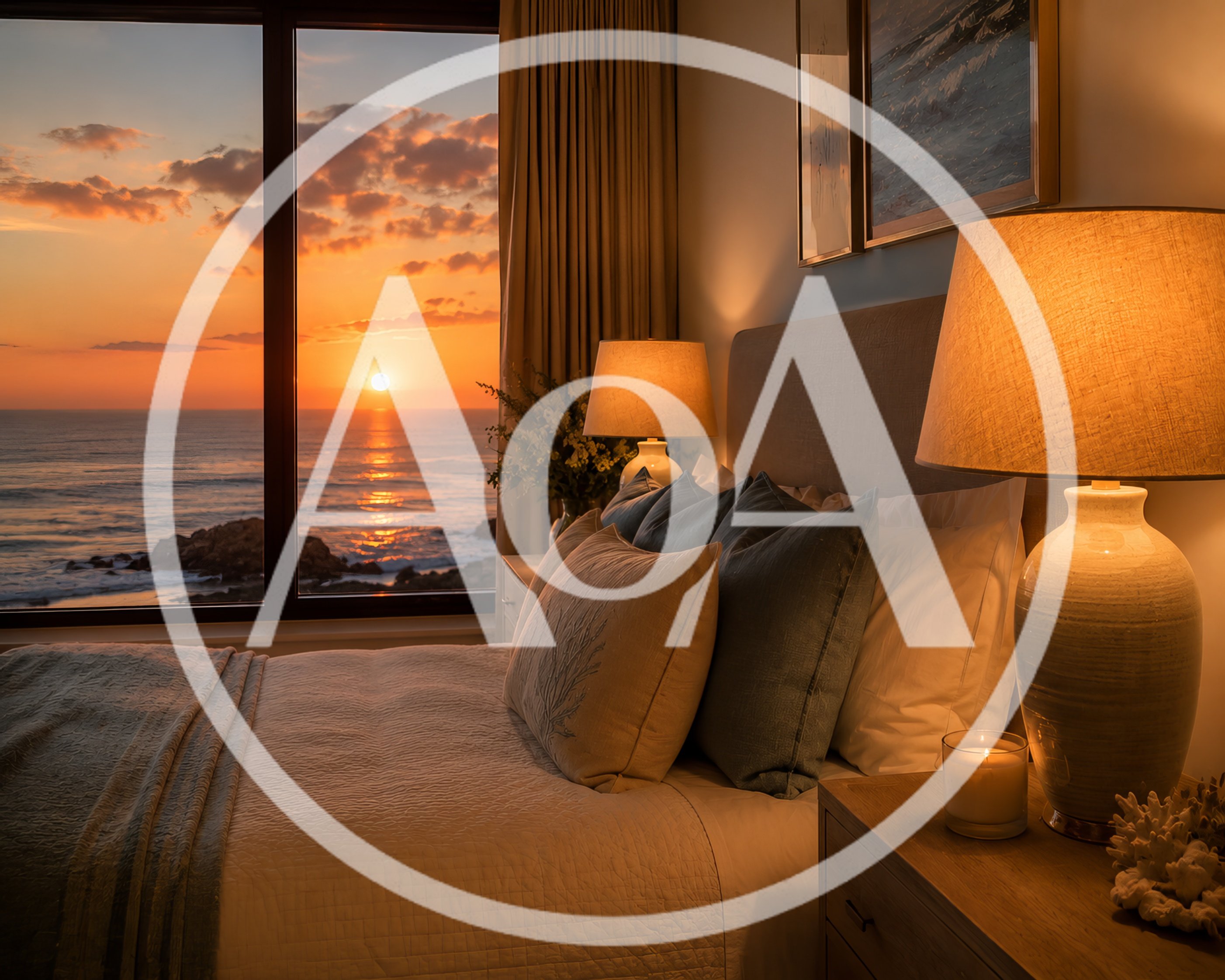 Cozy Bedroom With Ocean Sunset View
