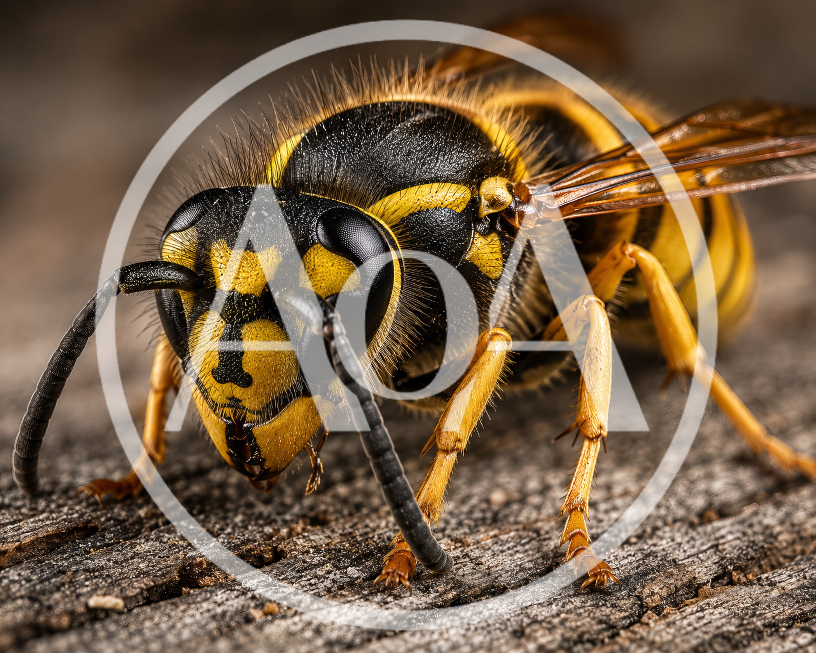 Macro Close Up Of A Yellowjacket Wasp