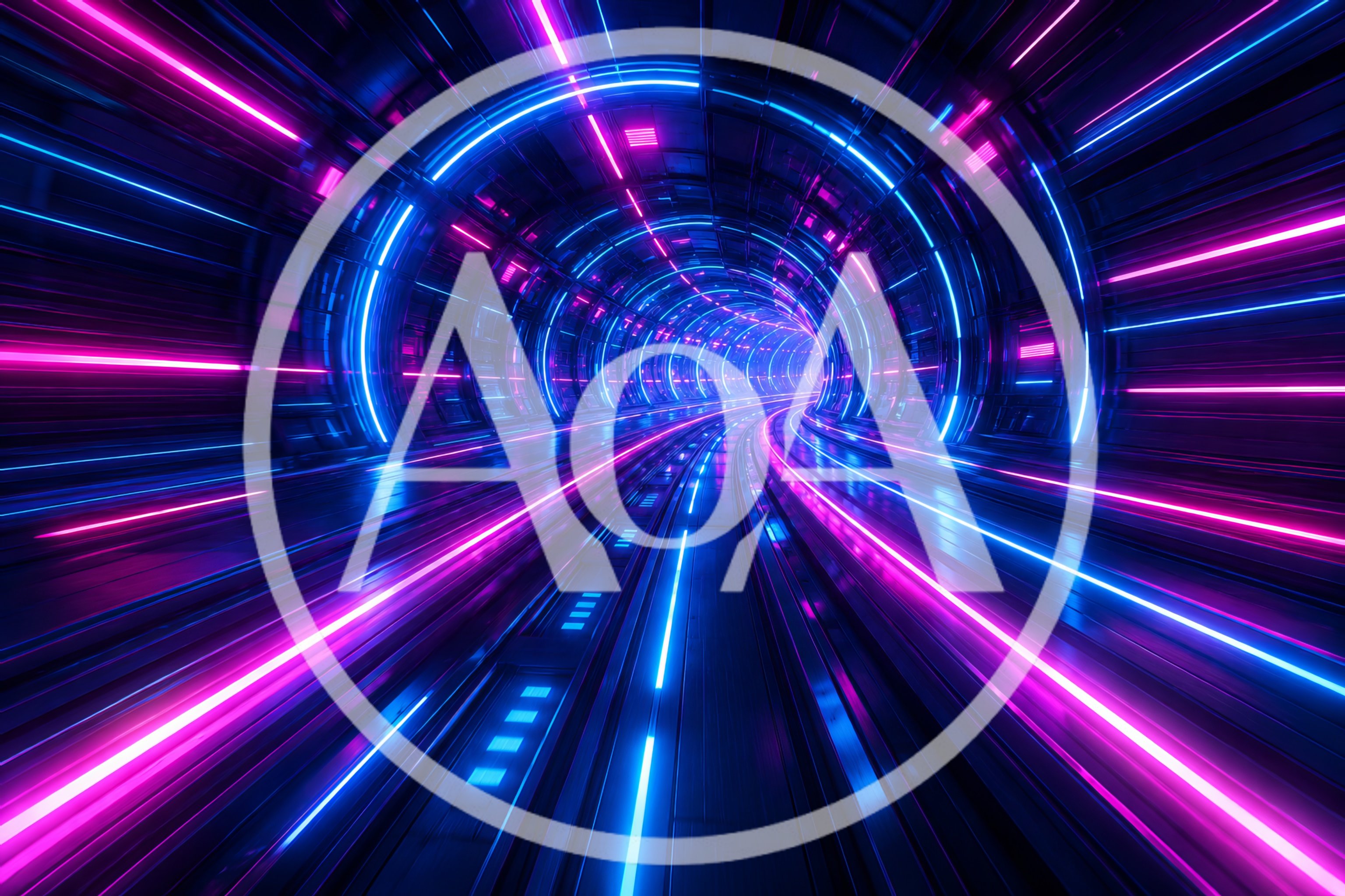 Futuristic Neon Light Tunnel With High Speed Motion