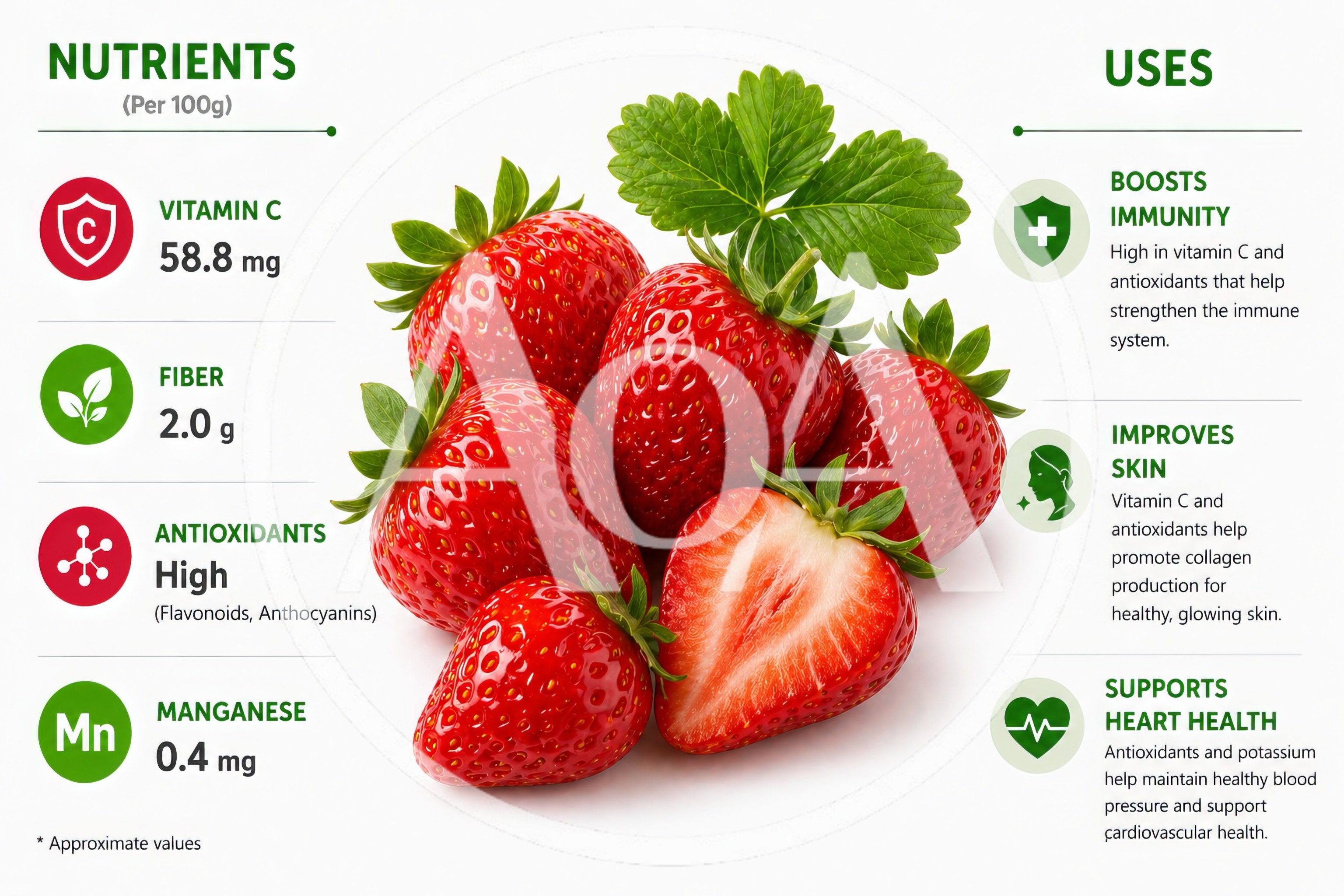 Nutritional Benefits And Health Uses Of Fresh Strawberries
