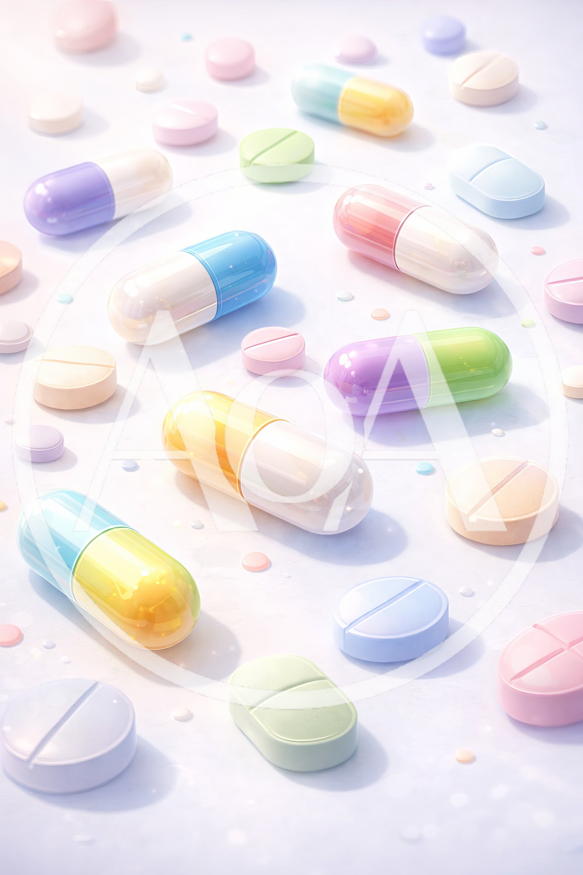 Assorted Colorful Pharmaceutical Pills and Capsules