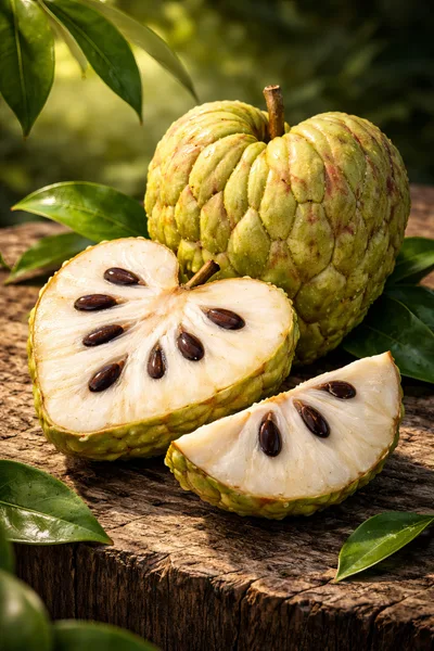 Fresh Custard Apple Fruit With Slices
