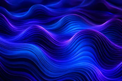 Abstract Blue And Purple Wavy Lines Background