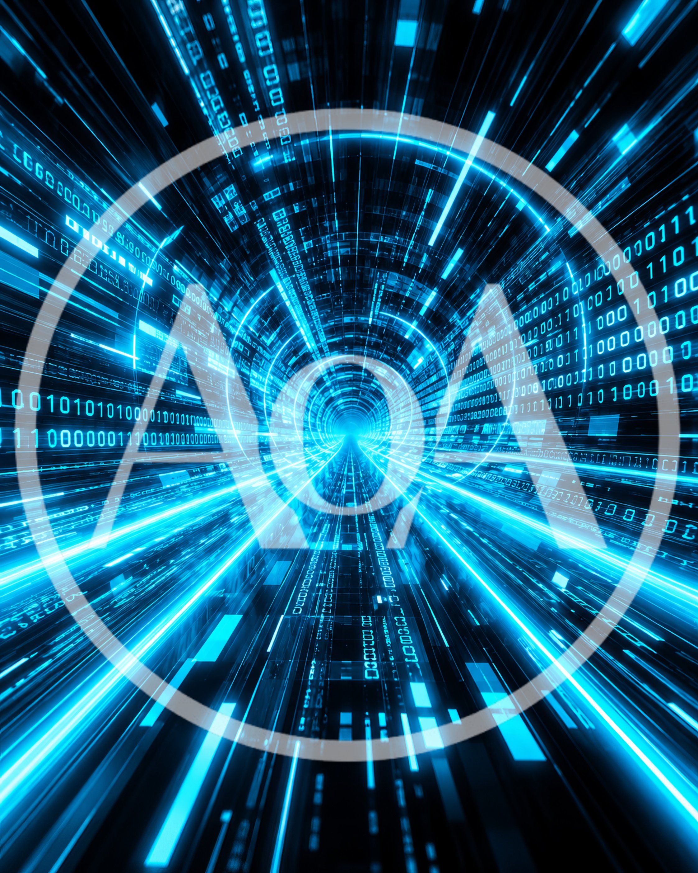 Digital Data Tunnel With Binary Code Streams