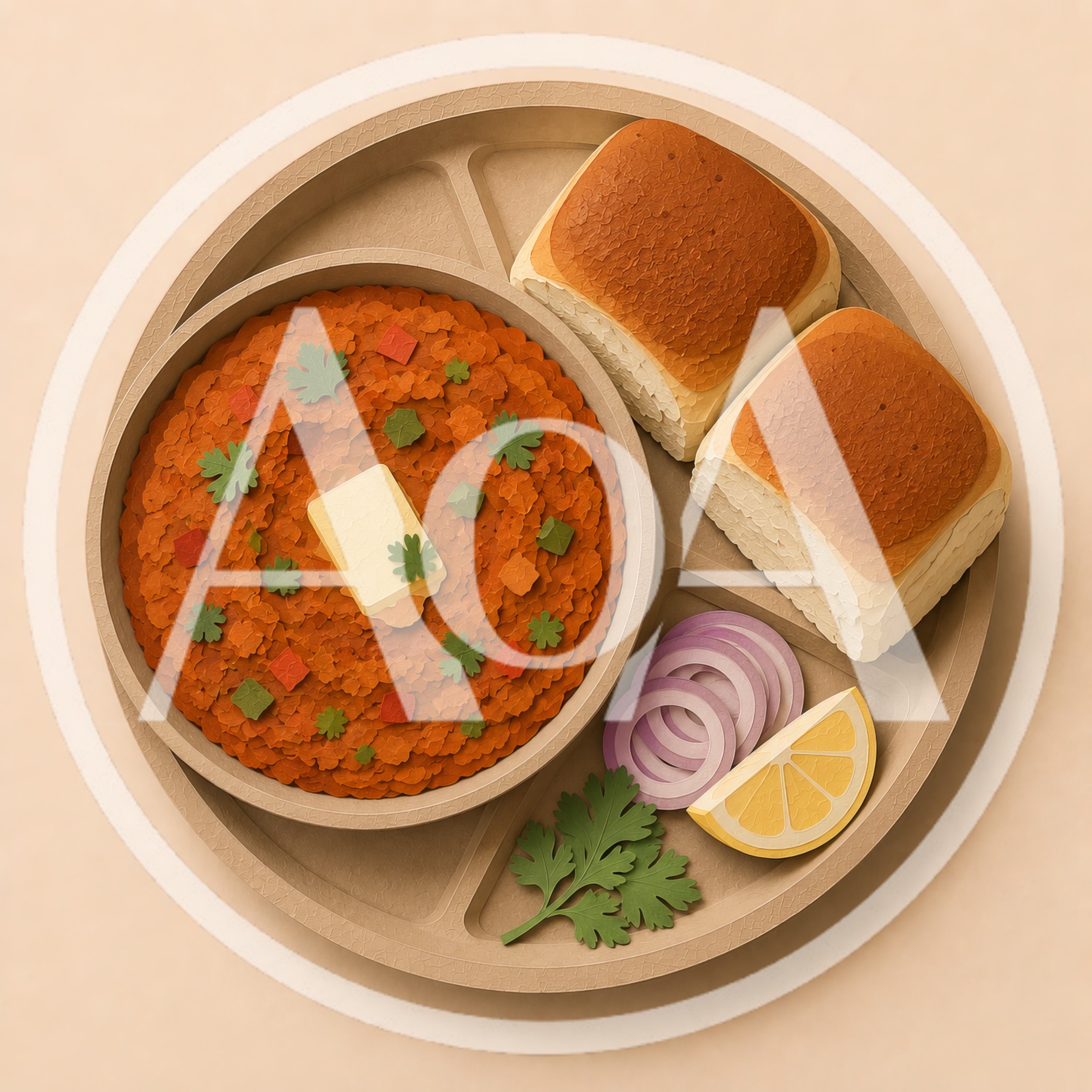 Pav Bhaji Indian Street Food Dish