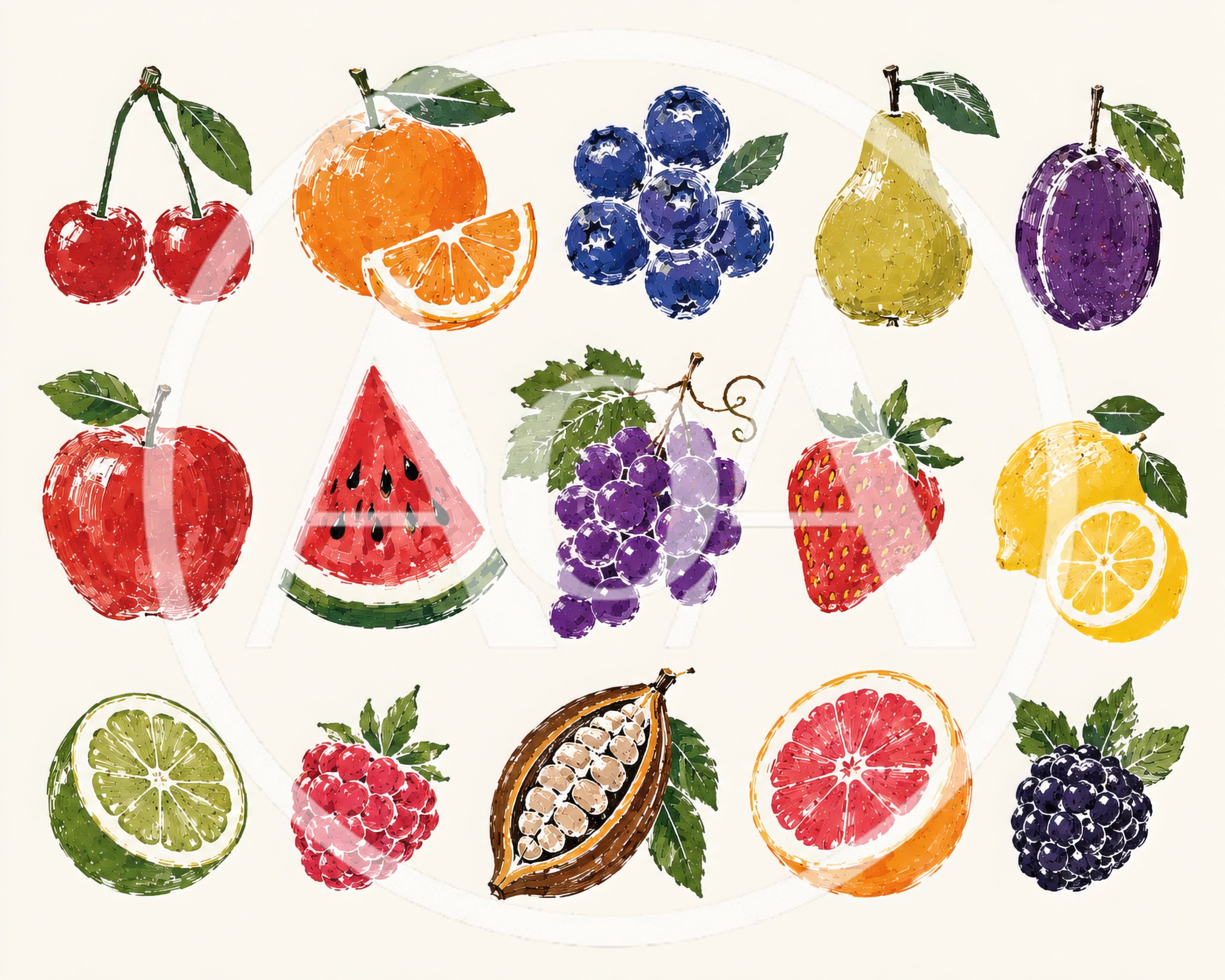 Hand Drawn Fruit Collection Illustration