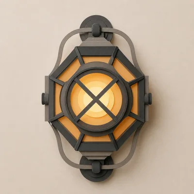 Modern Industrial Wall Sconce With Warm Glowing Light