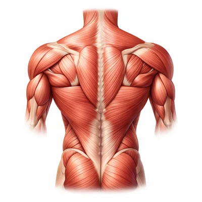 Anatomical Illustration Of Human Back Musculature