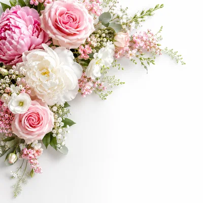 Elegant Floral Arrangement With Pink And White Peonies