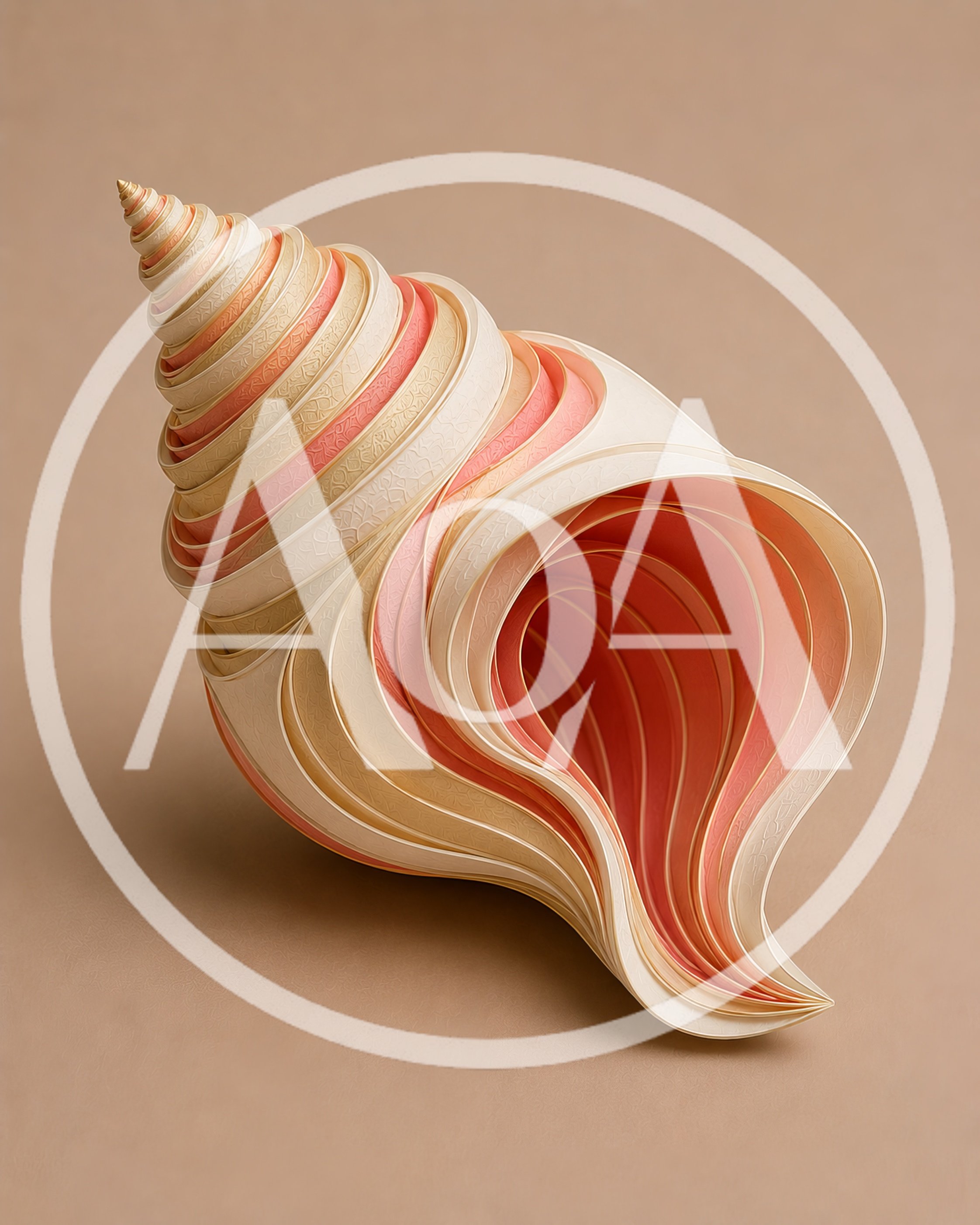 Intricate Paper Quilling Seashell Sculpture