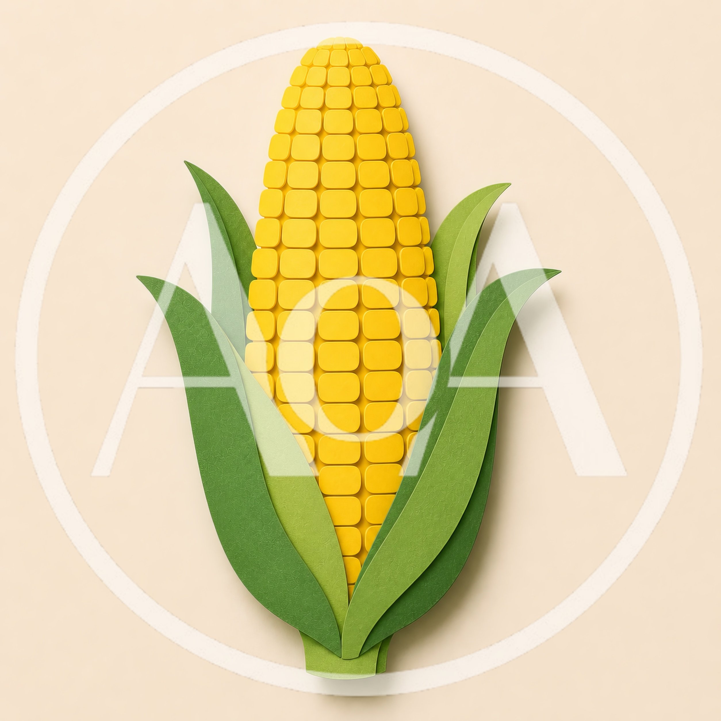 Paper Craft Illustration Of A Corn Cob