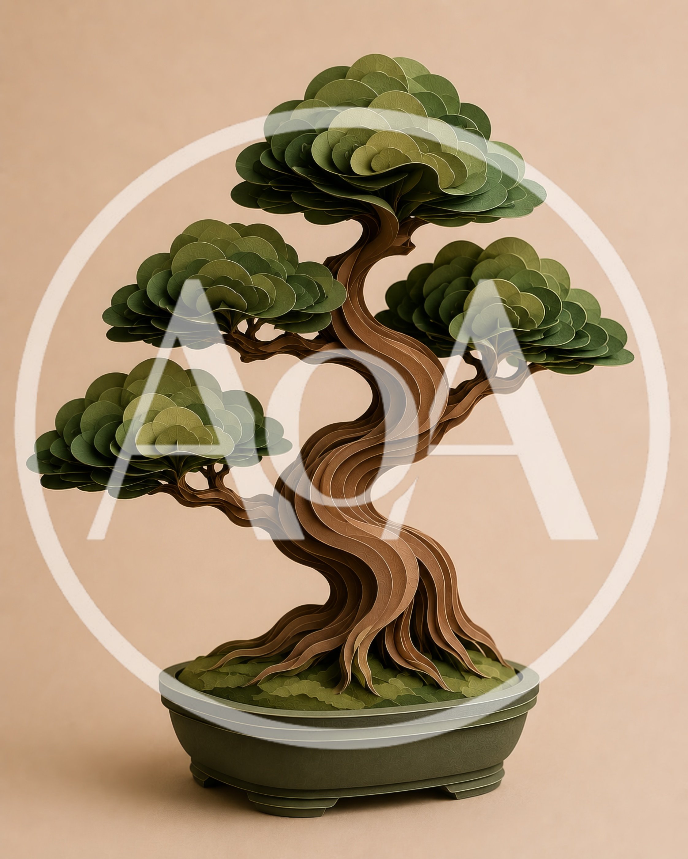 Paper Craft Bonsai Tree Sculpture