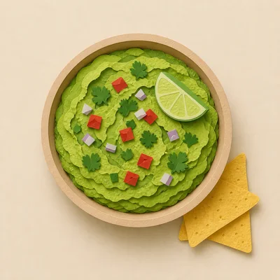 Paper Craft Guacamole Bowl With Tortilla Chips
