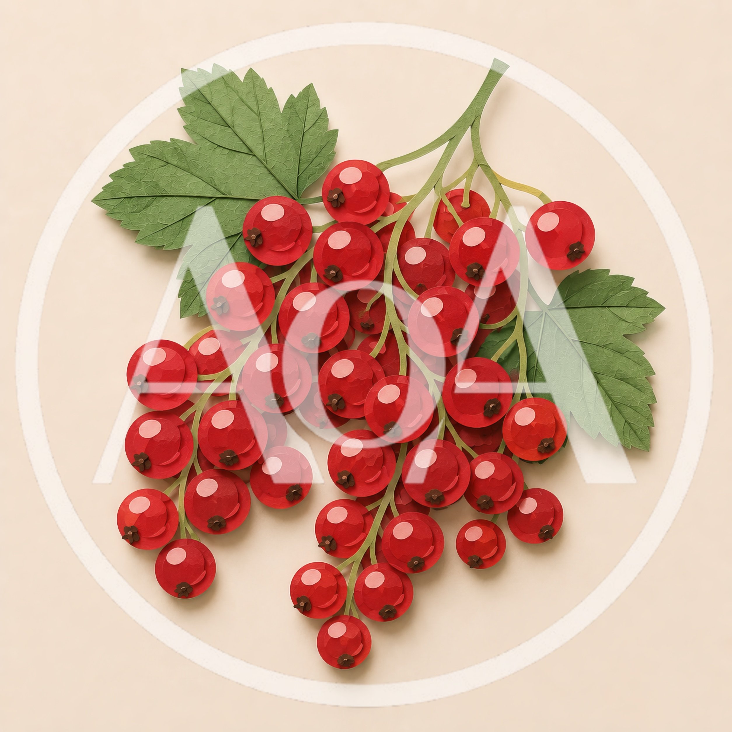 Paper Cutout Illustration Of Red Currants