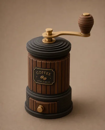 Vintage Wooden Manual Coffee Grinder