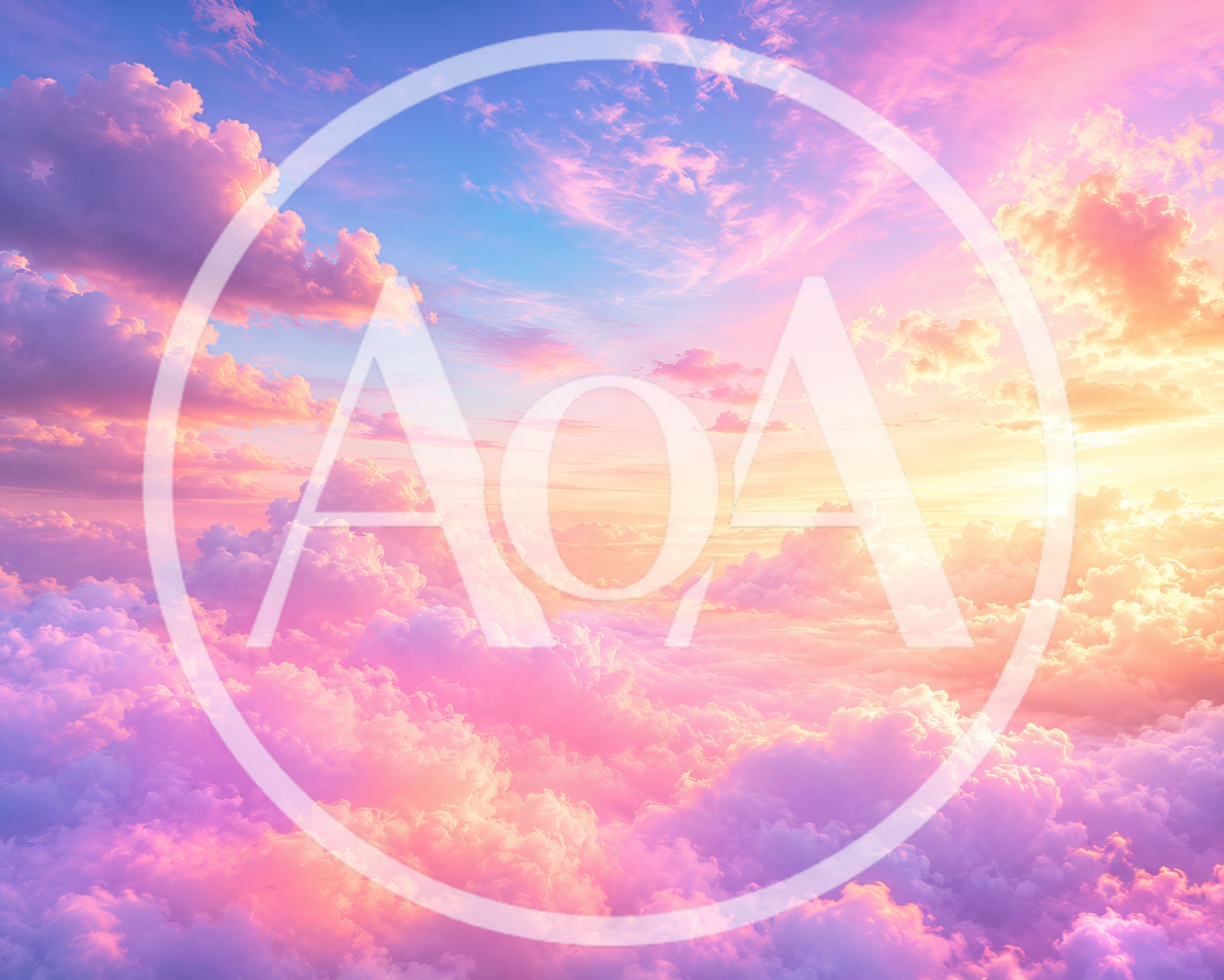 Aerial View Of Dreamy Pastel Sunset Clouds