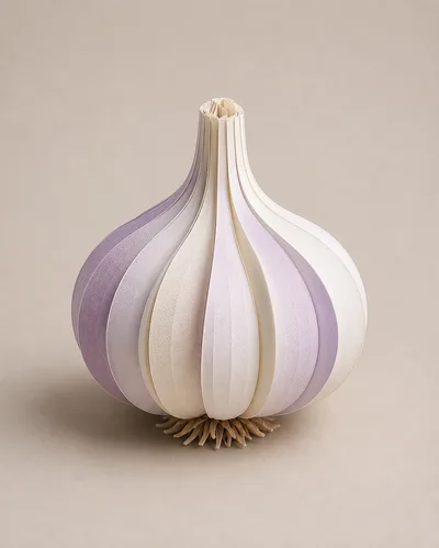 Paper Craft Garlic Bulb Sculpture