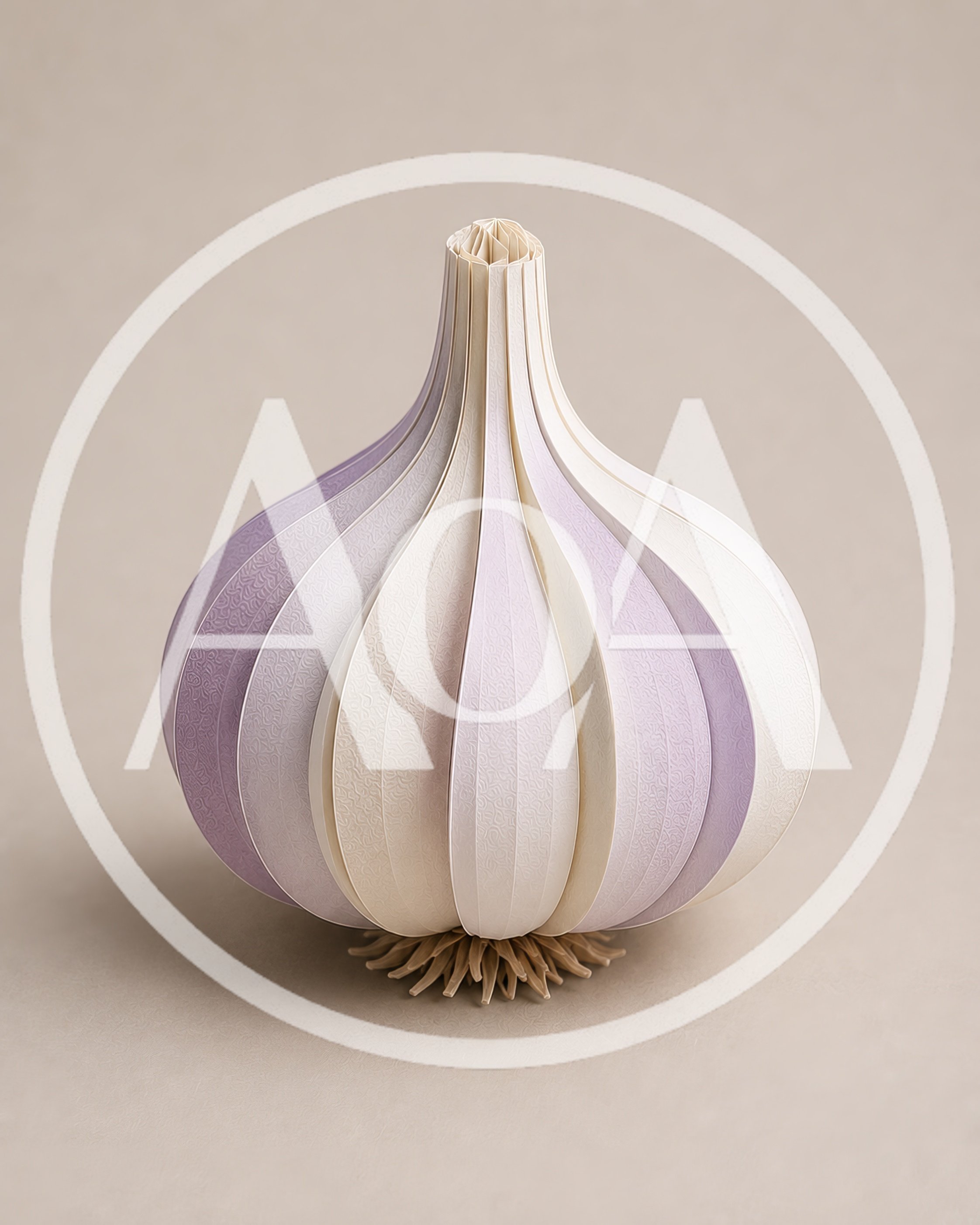 Paper Craft Garlic Bulb Sculpture