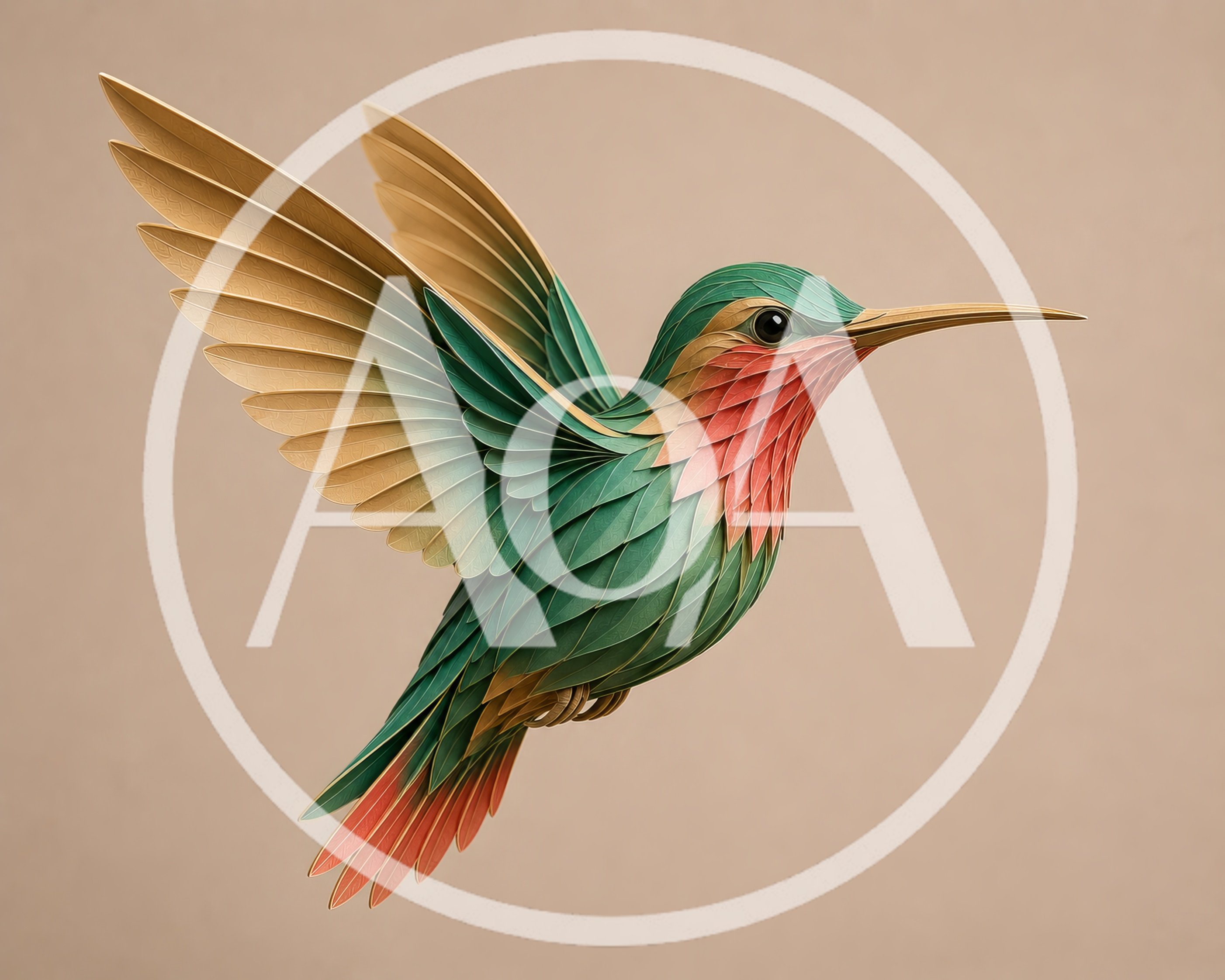 Paper Quilling Hummingbird Art Sculpture