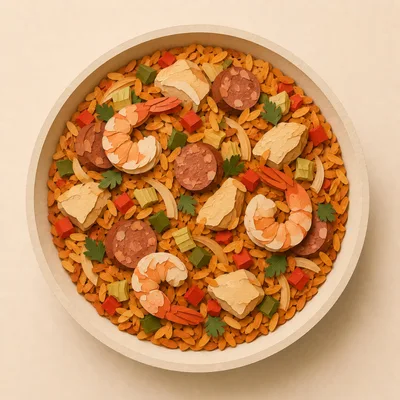 Paper Craft Illustration Of A Paella Dish