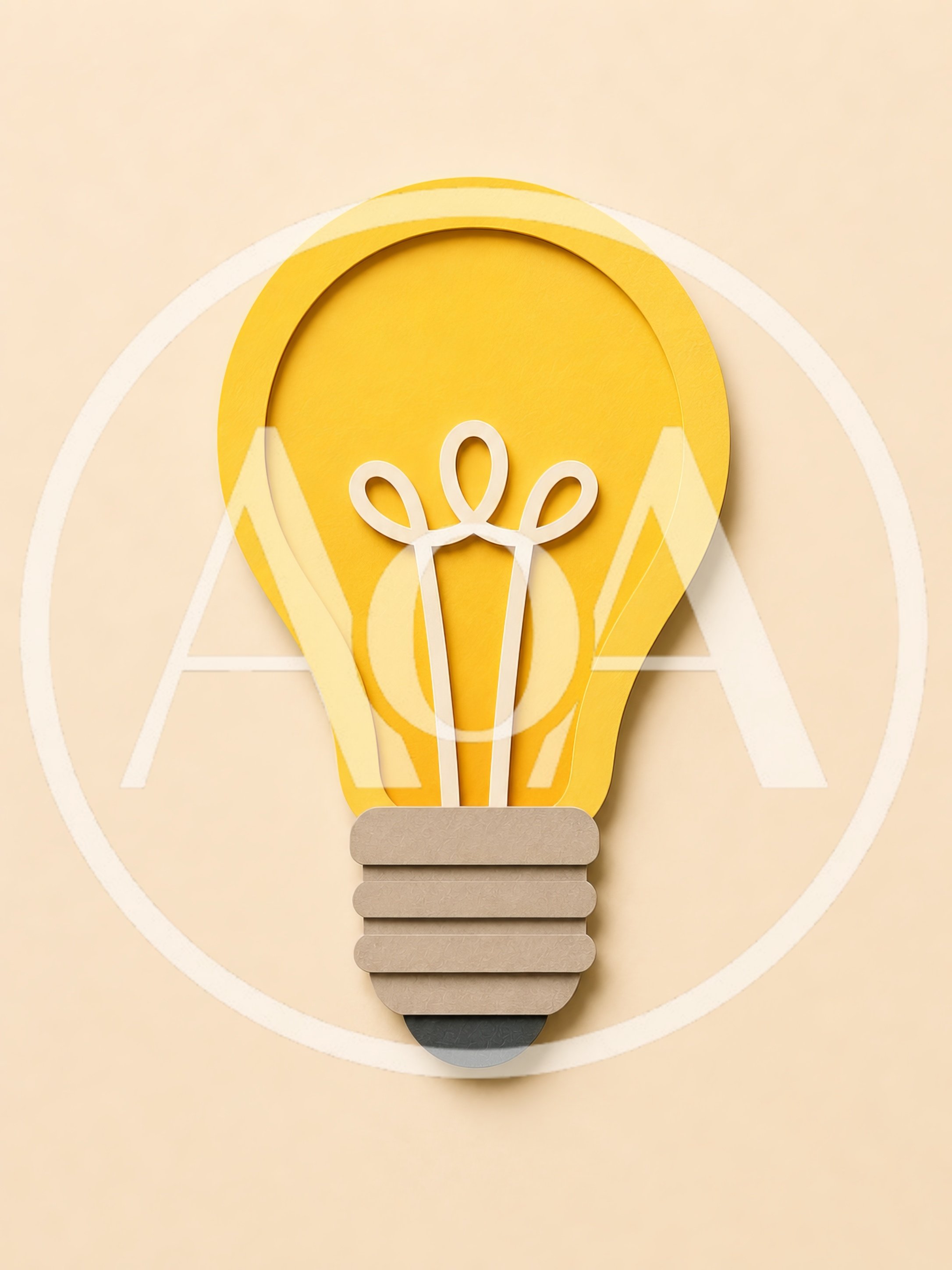 Paper Cutout Light Bulb Illustration