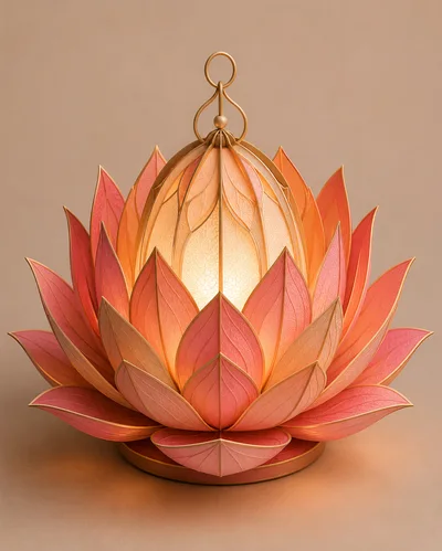 Illuminated Lotus Flower Decorative Lamp
