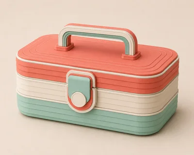 Minimalist Pastel Colored Plastic Storage Box
