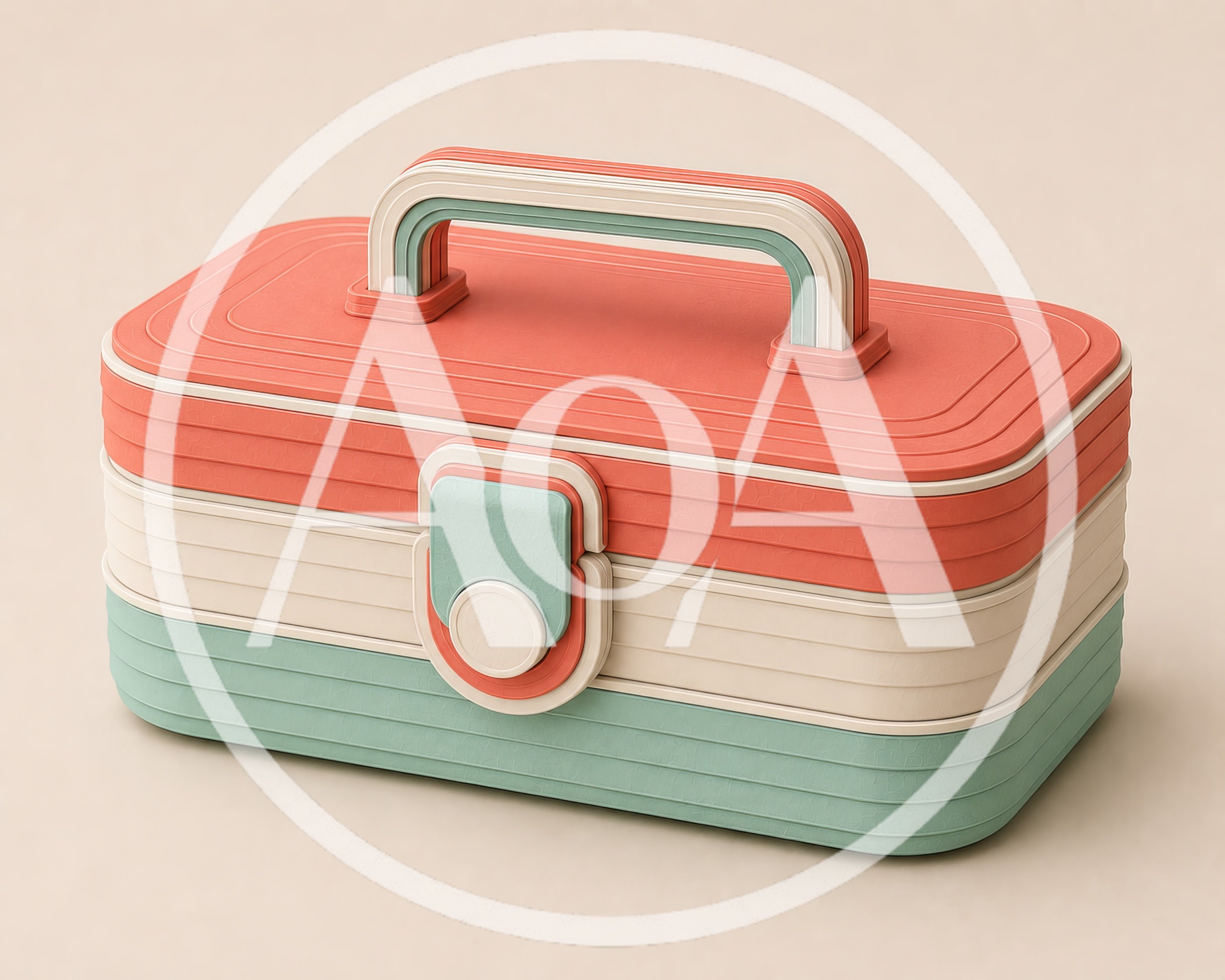Minimalist Pastel Colored Plastic Storage Box