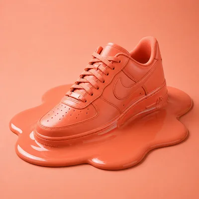Melting Orange Nike Air Force One Sneaker