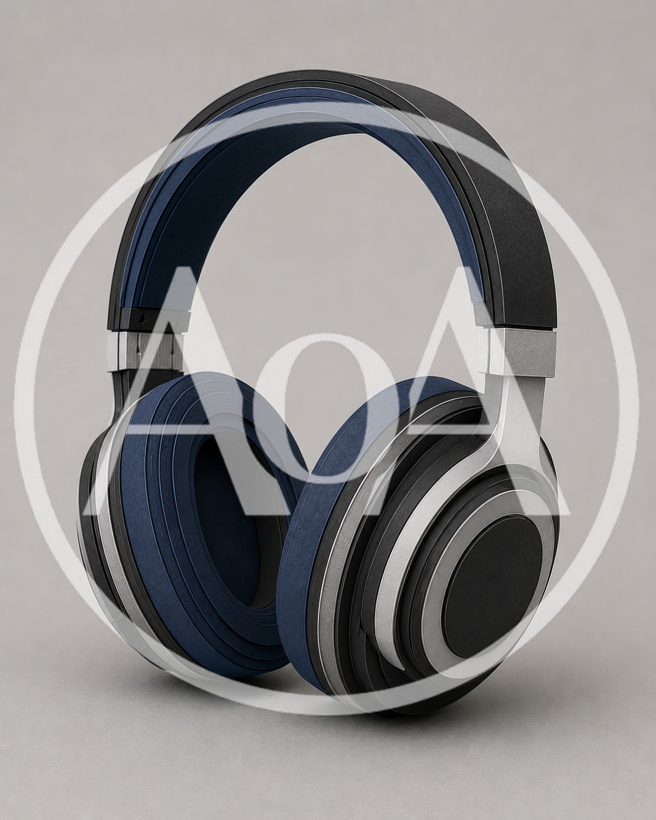Modern Studio Headphones On A Neutral Background