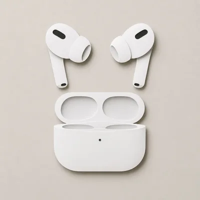 Paper Cutout Style Wireless Earbuds And Charging Case