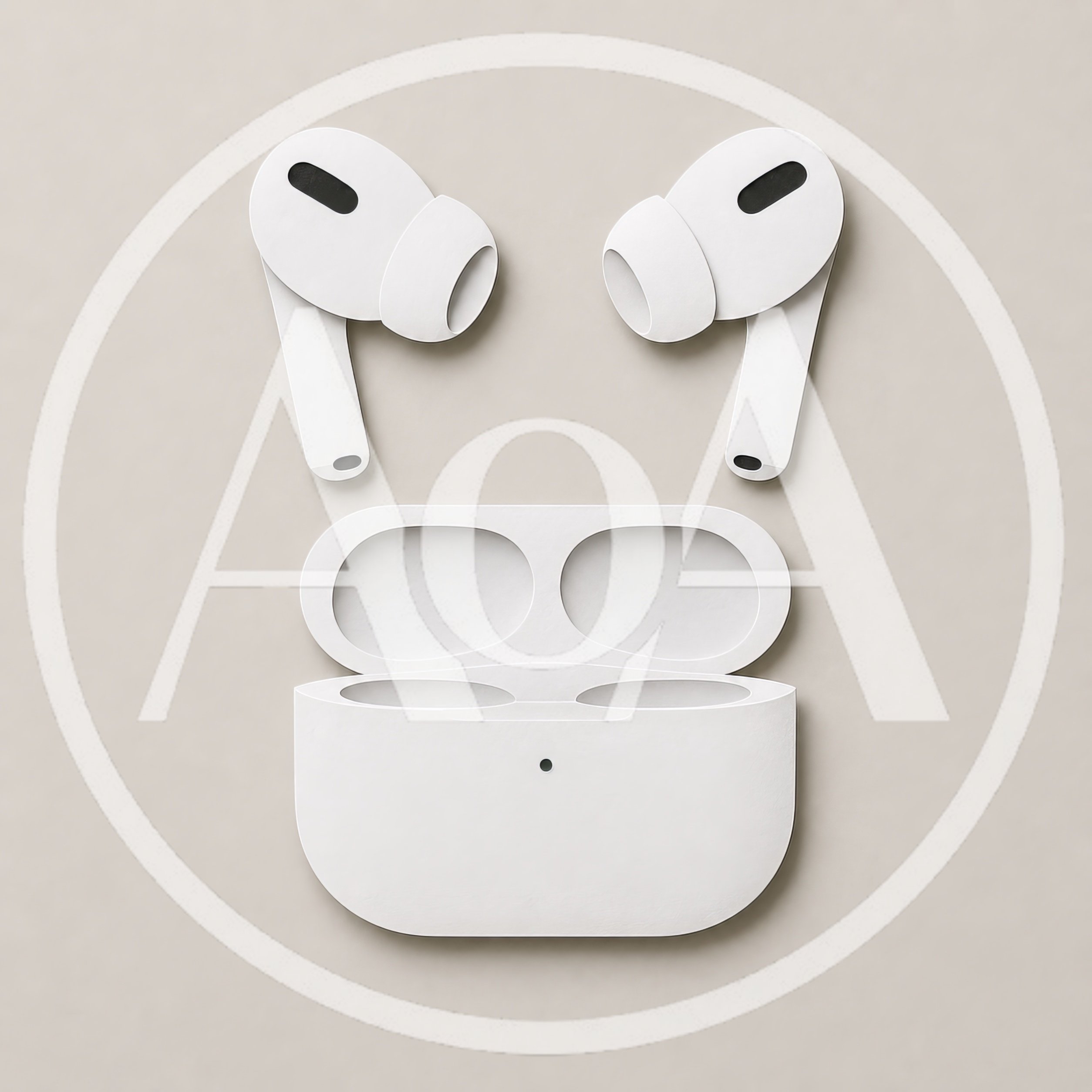 Paper Cutout Style Wireless Earbuds And Charging Case