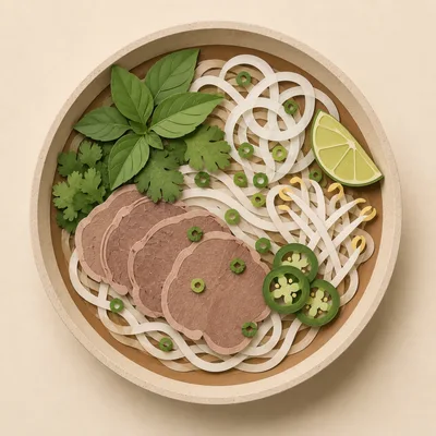 Paper Craft Illustration Of A Bowl Of Pho