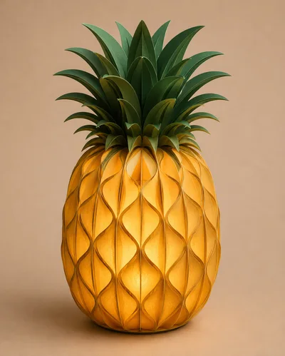 Illuminated Pineapple Shaped Decorative Paper Lamp