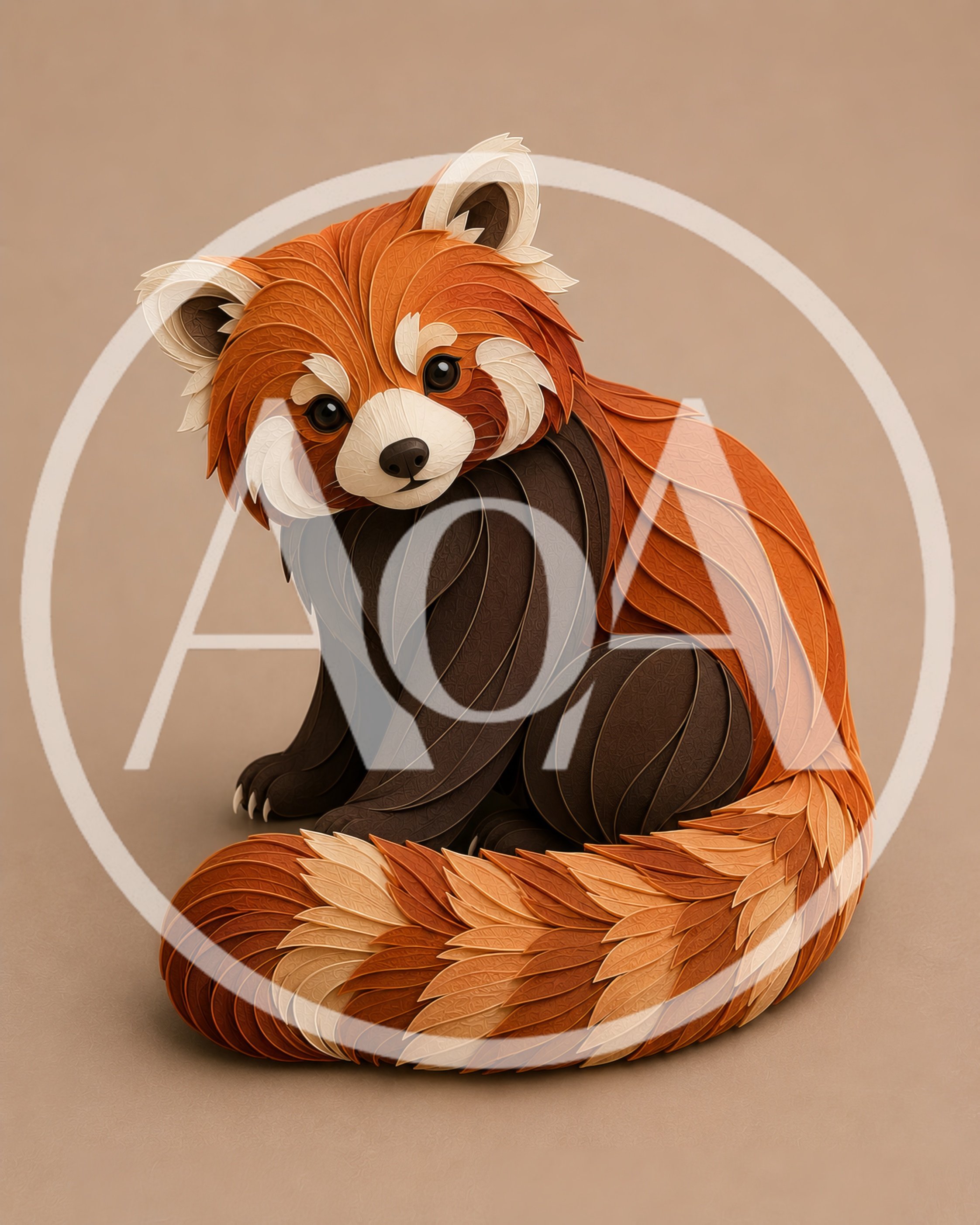 Paper Quilling Art Of A Red Panda