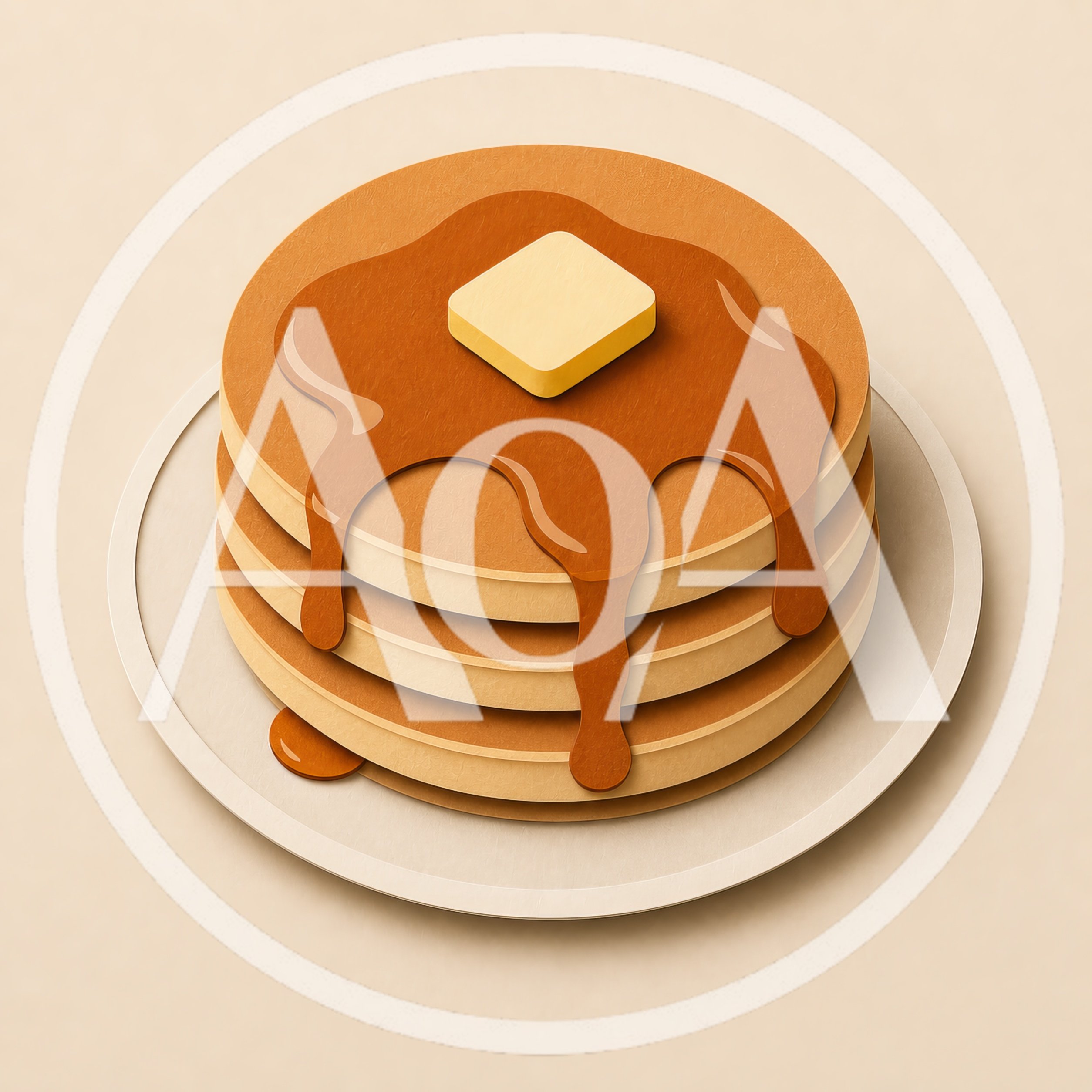 Stack Of Pancakes With Butter And Syrup
