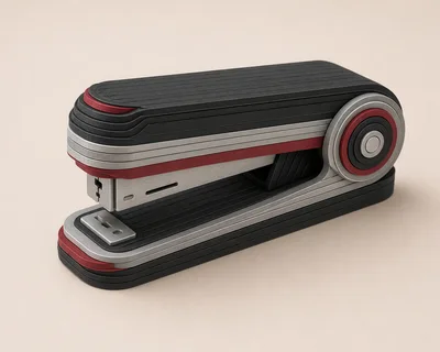 Modern Industrial Design Stapler on Neutral Background