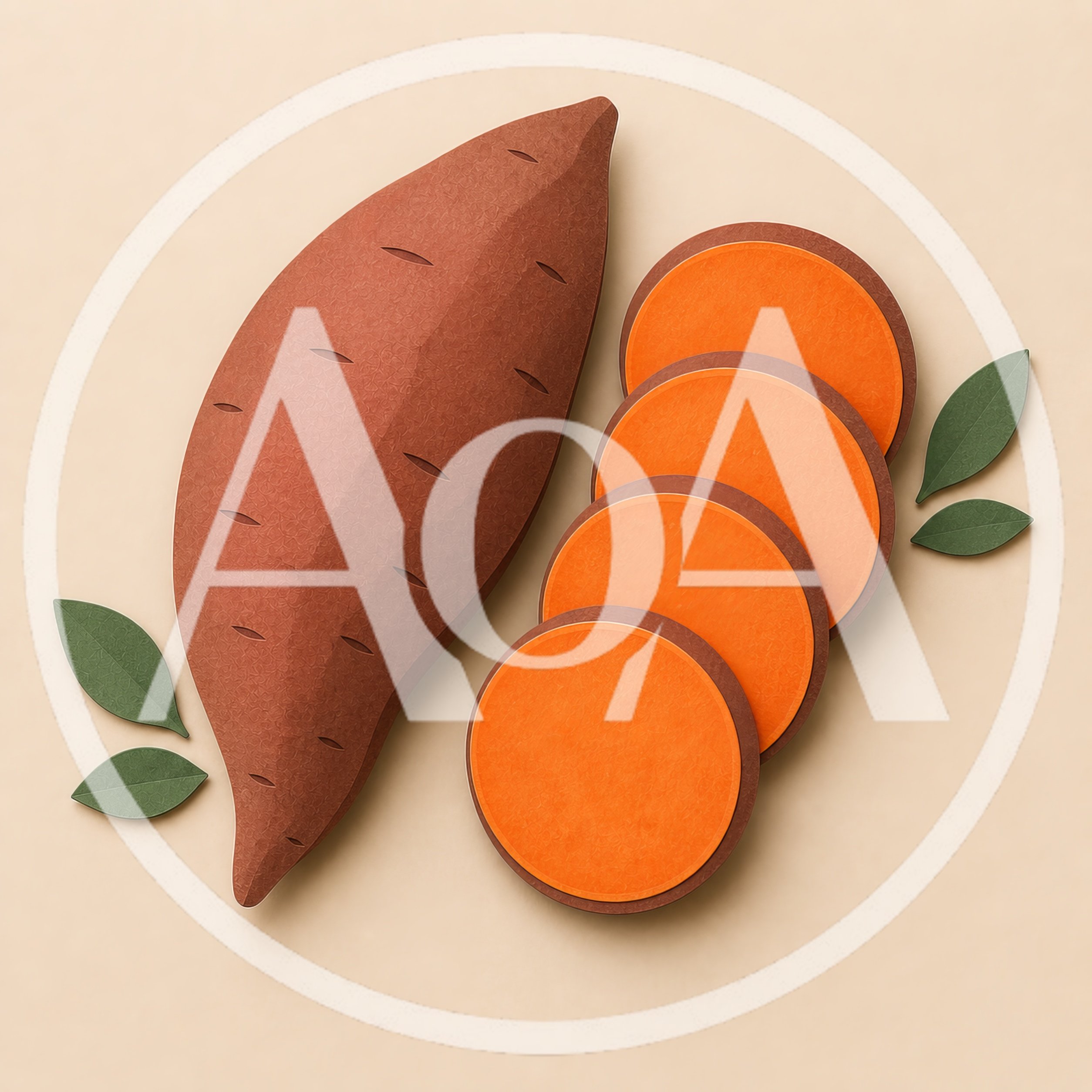 Paper Craft Sweet Potato With Sliced Pieces