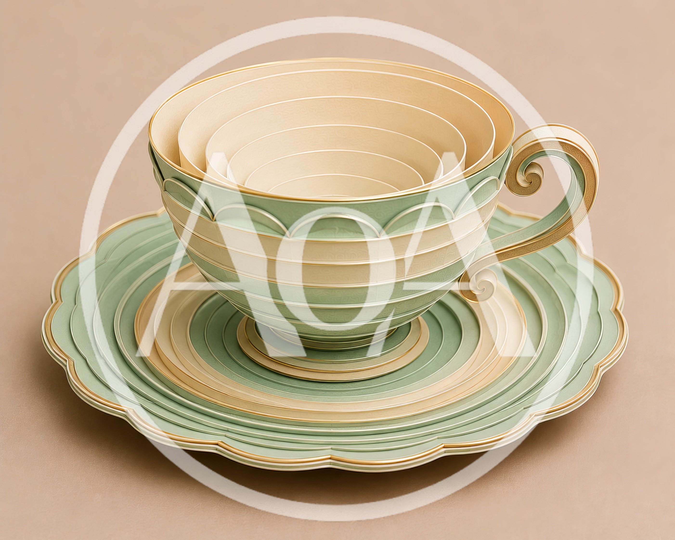 Papercraft Teacup and Saucer Set