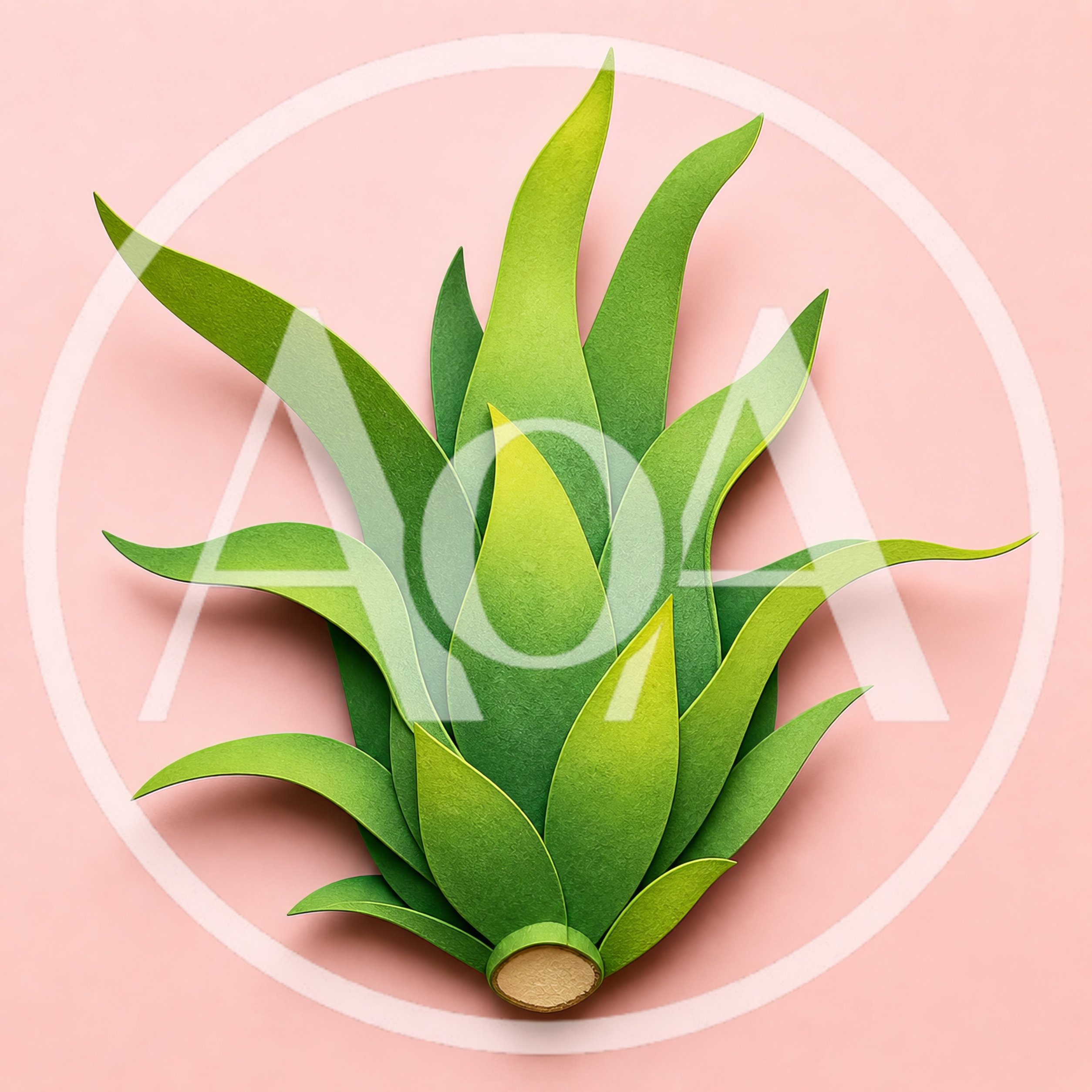 Paper Craft Pineapple Leaves On Pink Background